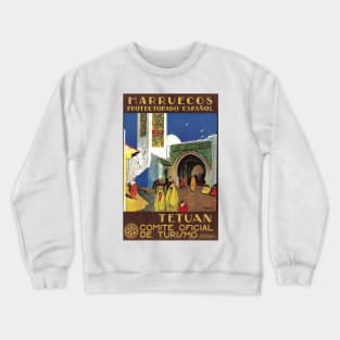 Moroccan Travel Poster: Tetuan Crewneck Sweatshirt